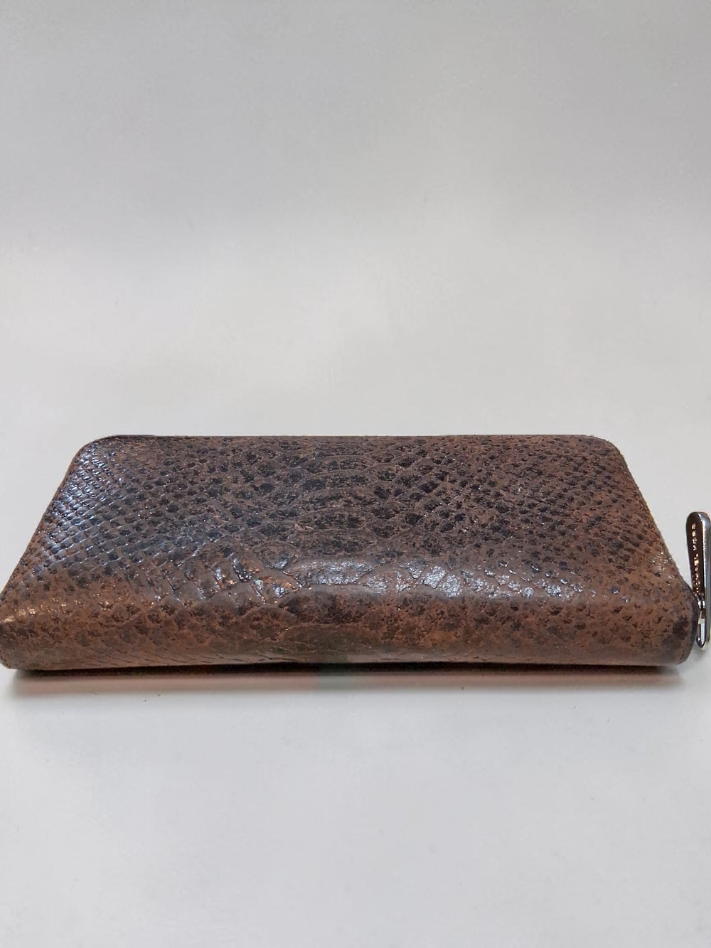 Michael Kors Brown Snake-Embossed Zip Wallet - Picture 4 of 5